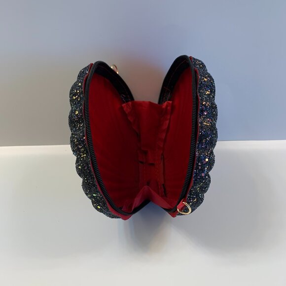 Glam Clam / Sparkle Seashell Crossbody Handbag /Black w/ Multi Color- NWT - Picture 9 of 9